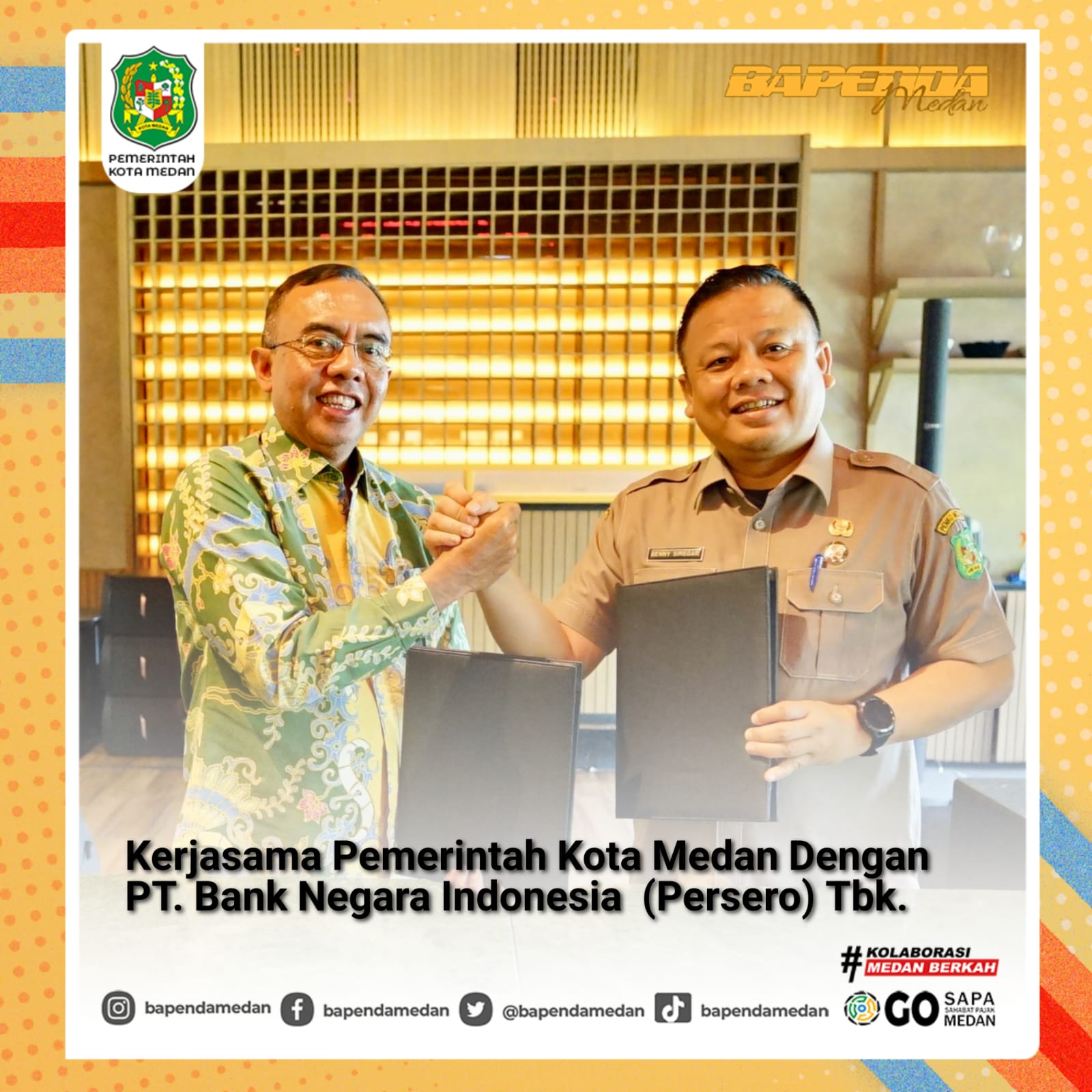 Kerjasama Pemerintah Kota Medan dengan PT. Bank Negara Indonesia (persero) Tbk.