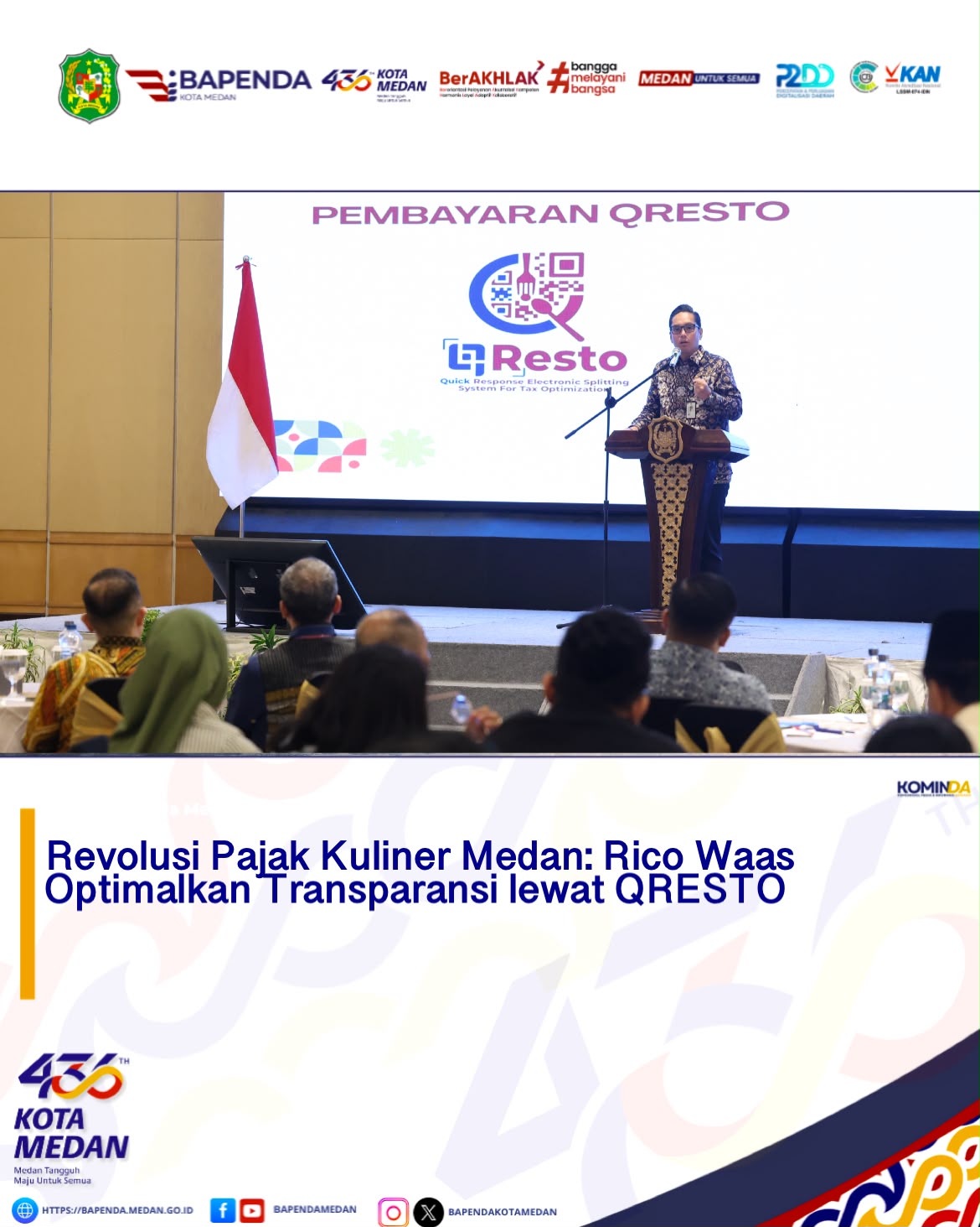 Revolusi Pajak Kuliner Medan: Rico Waas Optimalkan Transparansi lewat QRESTO