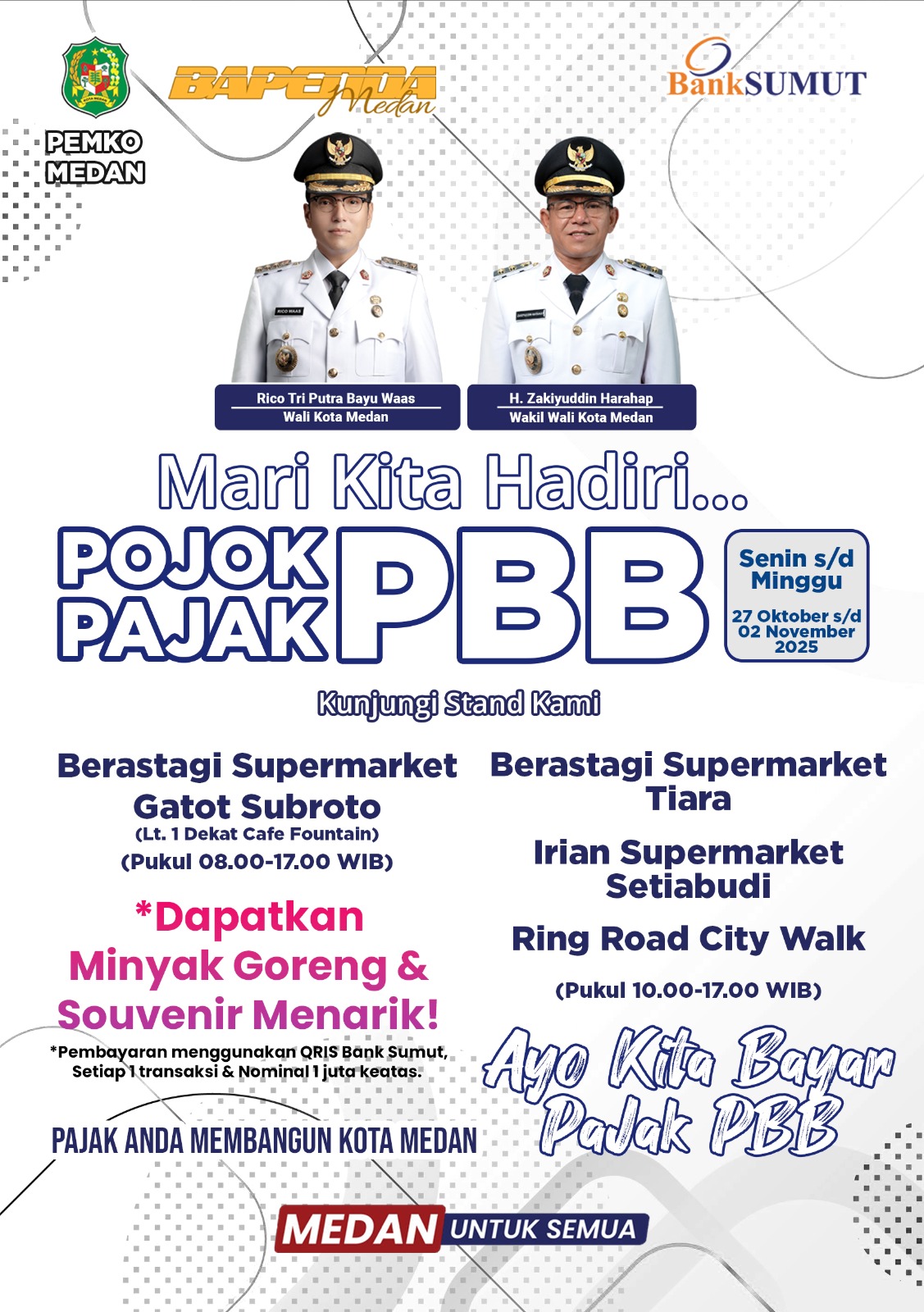 Pojok Pajak PBB Kembali Hadir, Bapenda Medan Ajak Warga Bayar Pajak dengan Mudah di Lokasi Strategis