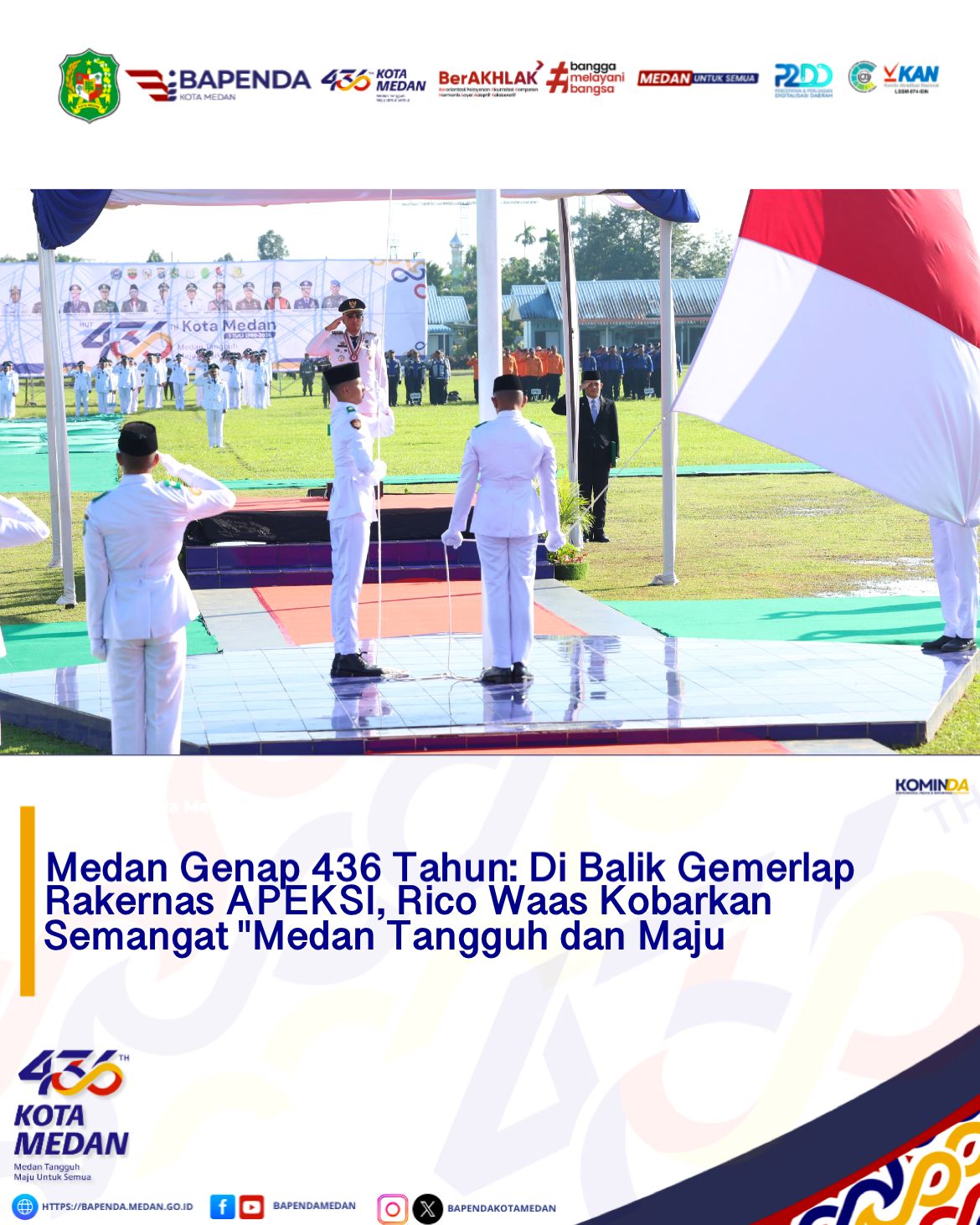 Medan Genap 436 Tahun: Di Balik Gemerlap Rakernas APEKSI, Rico Waas Kobarkan Semangat "Medan Tangguh dan Maju