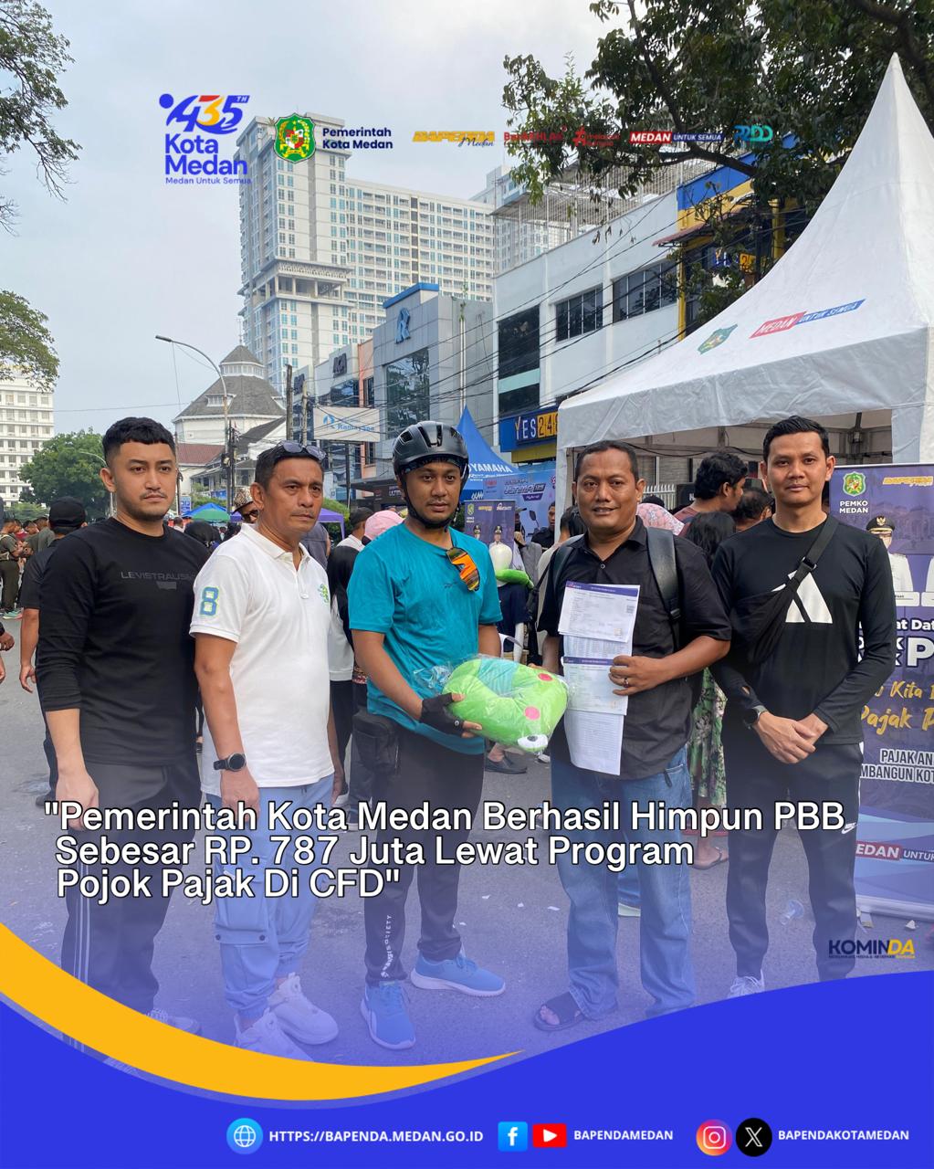 PEMERINTAH KOTA MEDAN BERHASIL HIMPUN PBB SEBESAR RP787 JUTA LEWAT PROGRAM POJOK PAJAK DI CFD