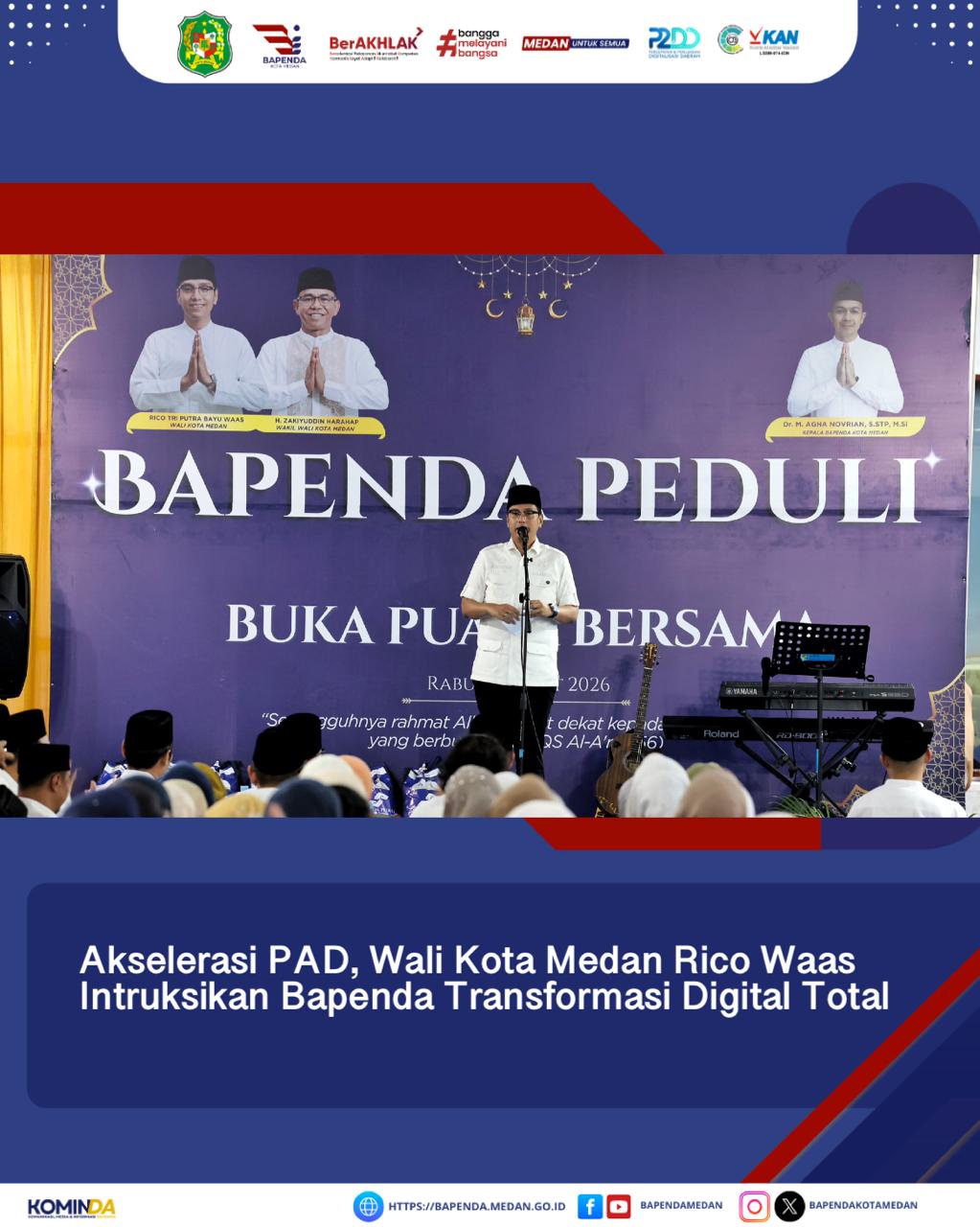 Akselerasi PAD, Wali Kota Medan Rico Waas Instruksikan Bapenda Transformasi Digital Total